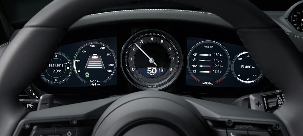 Porsche vehicle dashboard