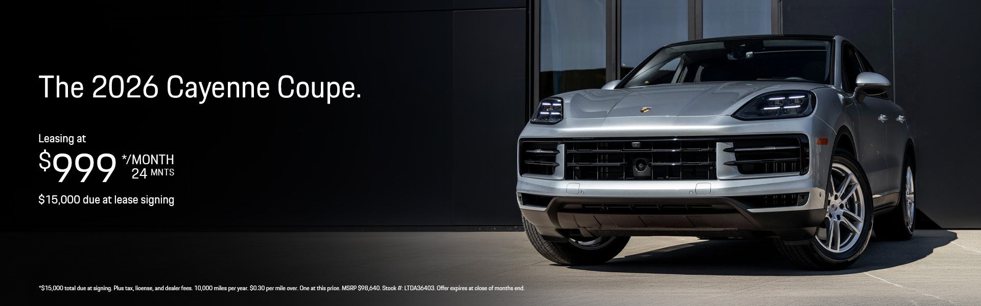 2026 Cayenne Coupe Lease Offer
