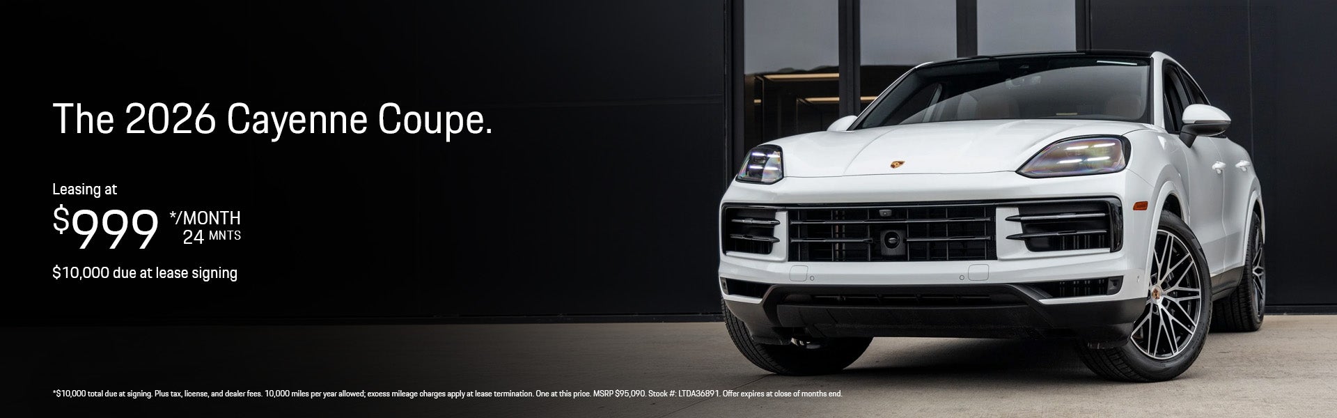 2026 Cayenne Coupe Lease Banner