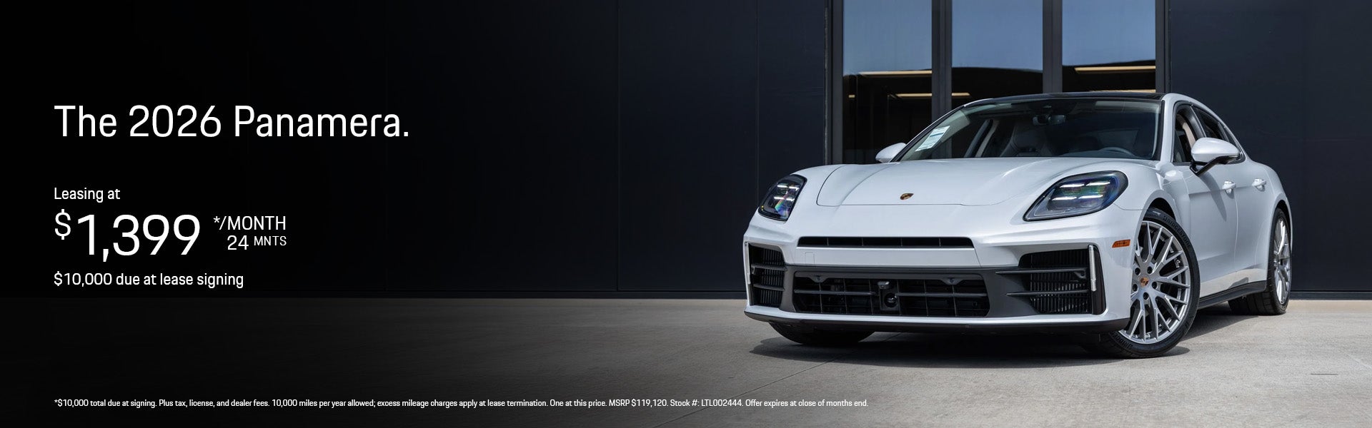 2026 Panamera Lease Banner