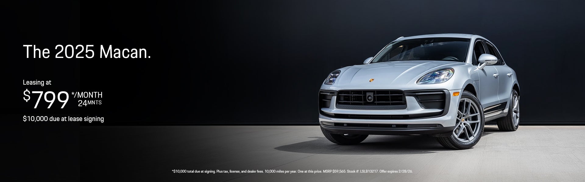 2025 Macan lease special banner