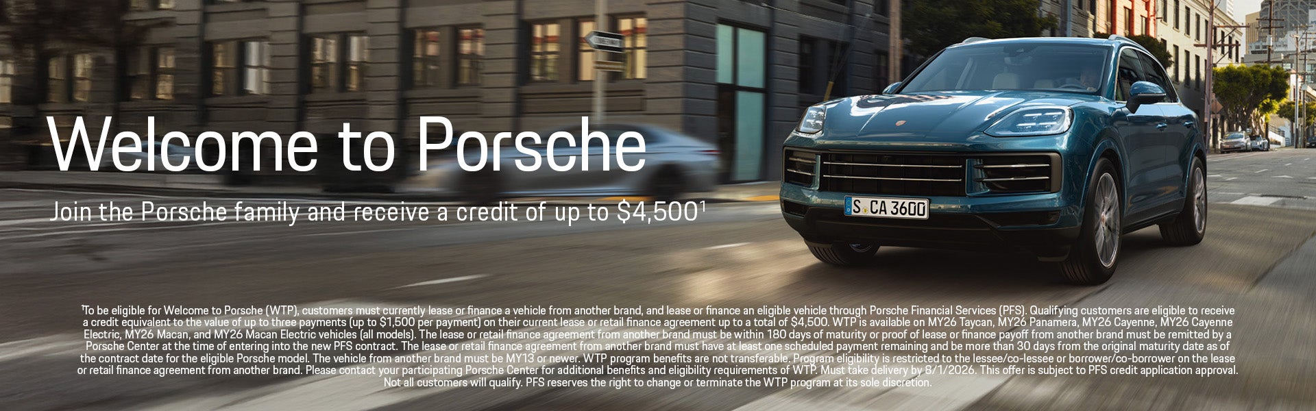 Welcome to Porsche banner