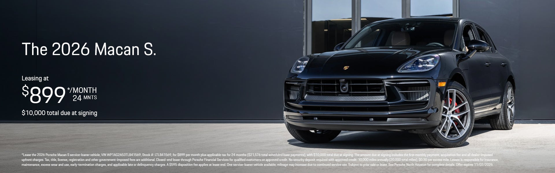 2026 Porsche Macan S Lease Banner
