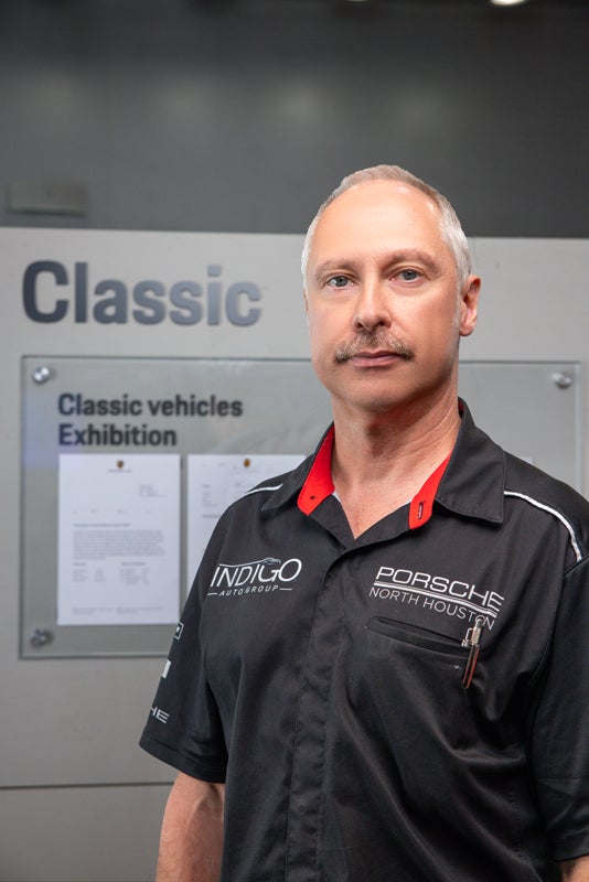 Porsche North Houston service advisor Jesus Moya