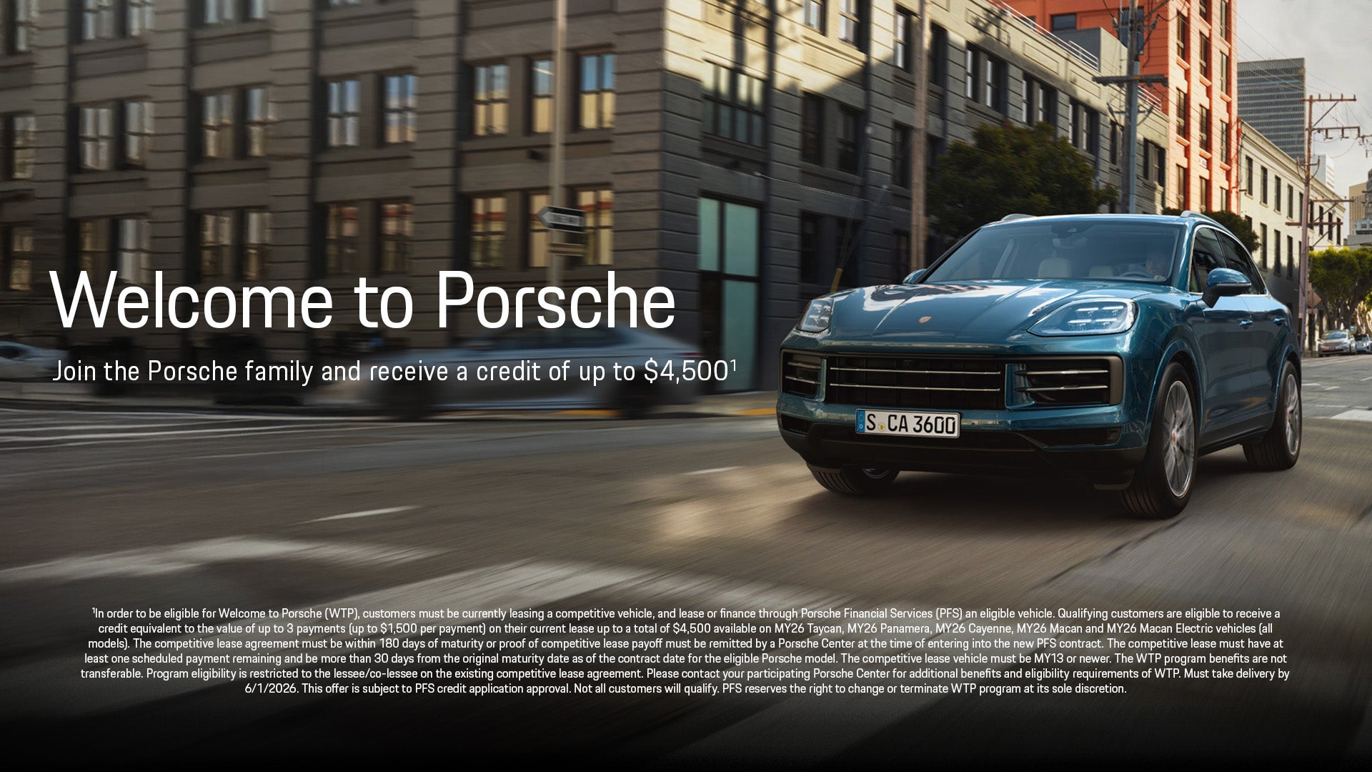 Welcome to Porsche Banner